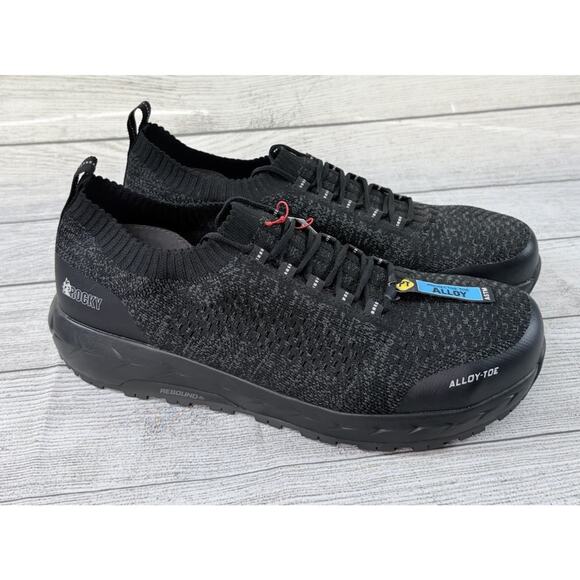 Rocky Other - ROCKY Mens WorkKnit LX Alloy Toe Athletic Work Shoes Slip/Oil Res Black Size 13M
